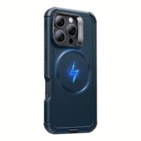 ESR รุ่น Cyber Armor Case with Stash Stand (HaloLock) - เคส iPhone 16 Pro Max - สี Navy Blue