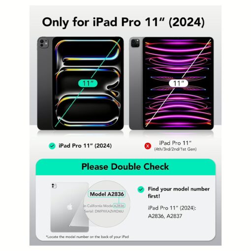 ESR รุ่น Shift Magnetic Case - เคส iPad Pro 11" (5th/2024) - สี Titanium - Image 2