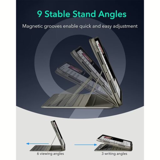 ESR รุ่น Shift Magnetic Case - เคส iPad Pro 11" (5th/2024) - สี Titanium - Image 8