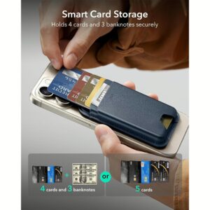 ESR รุ่น Magnetic Wallet Boost (HaloLock) - ที่เก็บบัตรติดหลังมือถือ - สี Dark Blue