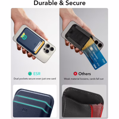 ESR รุ่น Magnetic Wallet Boost (HaloLock) - ที่เก็บบัตรติดหลังมือถือ - สี Dark Blue