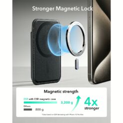 ESR รุ่น Magnetic Wallet Boost (HaloLock) - ที่เก็บบัตรติดหลังมือถือ - สี Black