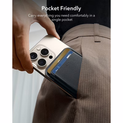 ESR รุ่น Magnetic Wallet Boost (HaloLock) - ที่เก็บบัตรติดหลังมือถือ - สี Black