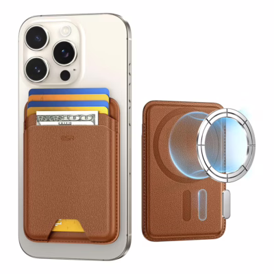 ESR รุ่น Magnetic Wallet Boost (HaloLock) - ที่เก็บบัตรติดหลังมือถือ - สี Brown