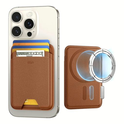 ESR รุ่น Magnetic Wallet Boost (HaloLock) - ที่เก็บบัตรติดหลังมือถือ - สี Brown