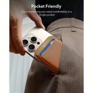 ESR รุ่น Magnetic Wallet Boost (HaloLock) - ที่เก็บบัตรติดหลังมือถือ - สี Brown