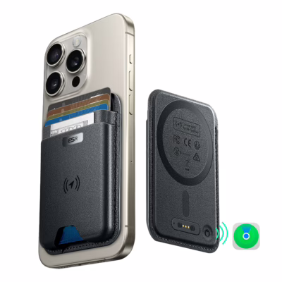 ESR รุ่น Geo Wallet Boost (HaloLock) - ที่เก็บบัตรติดหลังมือถือ - สี Black