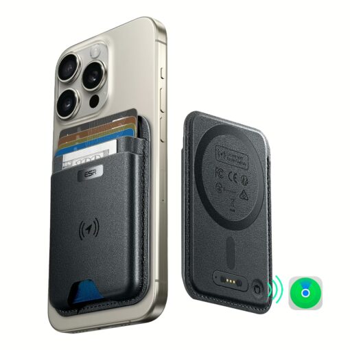 ESR รุ่น Geo Wallet Boost (HaloLock) - ที่เก็บบัตรติดหลังมือถือ - สี Black