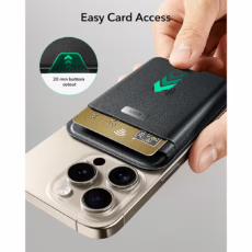 ESR รุ่น Geo Wallet Boost (HaloLock) - ที่เก็บบัตรติดหลังมือถือ - สี Black