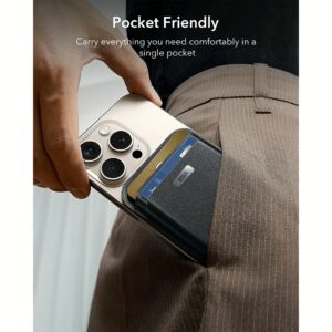 ESR รุ่น Geo Wallet Boost (HaloLock) - ที่เก็บบัตรติดหลังมือถือ - สี Black