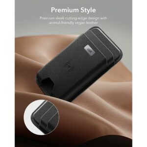 ESR รุ่น Geo Wallet Boost (HaloLock) - ที่เก็บบัตรติดหลังมือถือ - สี Black