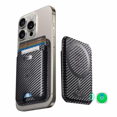 ESR รุ่น Geo Wallet Boost (HaloLock) - ที่เก็บบัตรติดหลังมือถือ - สี Black Carbon Fiber