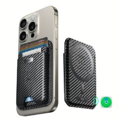 ESR รุ่น Geo Wallet Boost (HaloLock) - ที่เก็บบัตรติดหลังมือถือ - สี Black Carbon Fiber