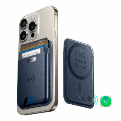 ESR รุ่น Geo Wallet Boost (HaloLock) - ที่เก็บบัตรติดหลังมือถือ - สี Dark Blue