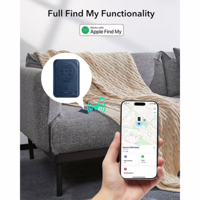 ESR รุ่น Geo Wallet Boost (HaloLock) - ที่เก็บบัตรติดหลังมือถือ - สี Dark Blue