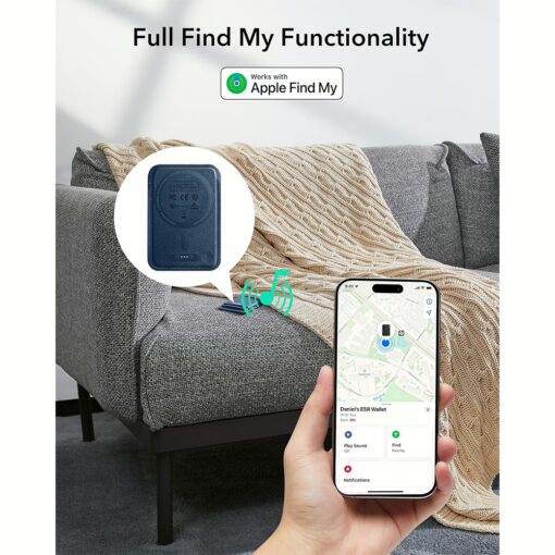 ESR รุ่น Geo Wallet Boost (HaloLock) - ที่เก็บบัตรติดหลังมือถือ - สี Dark Blue - Image 2