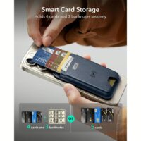 ESR รุ่น Geo Wallet Boost (HaloLock) - ที่เก็บบัตรติดหลังมือถือ - สี Dark Blue