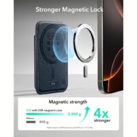 ESR รุ่น Geo Wallet Boost (HaloLock) - ที่เก็บบัตรติดหลังมือถือ - สี Dark Blue