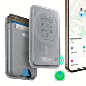 ESR รุ่น Geo Wallet Boost (HaloLock) - ที่เก็บบัตรติดหลังมือถือ - สี Grey