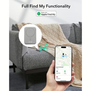 ESR รุ่น Geo Wallet Boost (HaloLock) - ที่เก็บบัตรติดหลังมือถือ - สี Grey