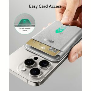 ESR รุ่น Geo Wallet Boost (HaloLock) - ที่เก็บบัตรติดหลังมือถือ - สี Grey