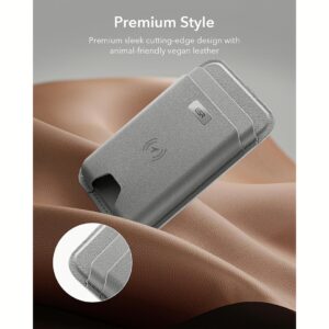 ESR รุ่น Geo Wallet Boost (HaloLock) - ที่เก็บบัตรติดหลังมือถือ - สี Grey