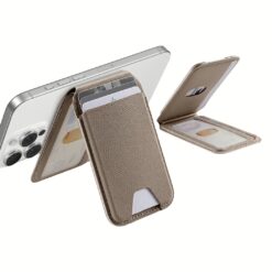 ESR รุ่น Aura Wallet Stand (HaloLock) - ที่เก็บบัตรติดหลังมือถือ - สี Elephant Gray