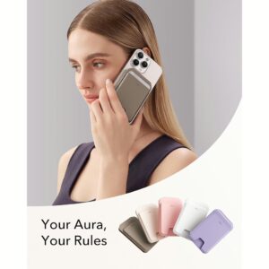 ESR รุ่น Aura Wallet Stand (HaloLock) - ที่เก็บบัตรติดหลังมือถือ - สี Elephant Gray