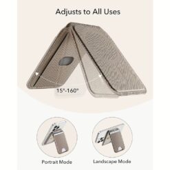 ESR รุ่น Aura Wallet Stand (HaloLock) - ที่เก็บบัตรติดหลังมือถือ - สี Elephant Gray