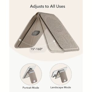 ESR รุ่น Aura Wallet Stand (HaloLock) - ที่เก็บบัตรติดหลังมือถือ - สี Elephant Gray