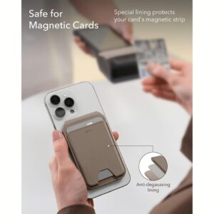 ESR รุ่น Aura Wallet Stand (HaloLock) - ที่เก็บบัตรติดหลังมือถือ - สี Elephant Gray