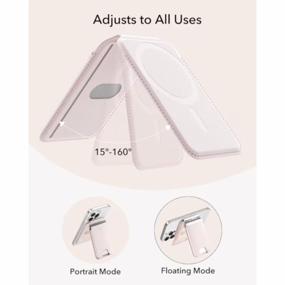 ESR รุ่น Aura Wallet Stand (HaloLock) - ที่เก็บบัตรติดหลังมือถือ - สี Cream Beige