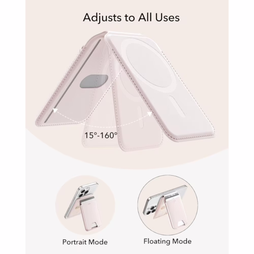 ESR รุ่น Aura Wallet Stand (HaloLock) - ที่เก็บบัตรติดหลังมือถือ - สี Cream Beige