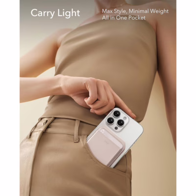 ESR รุ่น Aura Wallet Stand (HaloLock) - ที่เก็บบัตรติดหลังมือถือ - สี Cream Beige