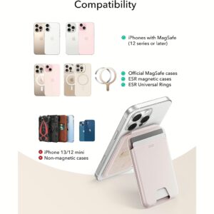 ESR รุ่น Aura Wallet Stand (HaloLock) - ที่เก็บบัตรติดหลังมือถือ - สี Cream Beige