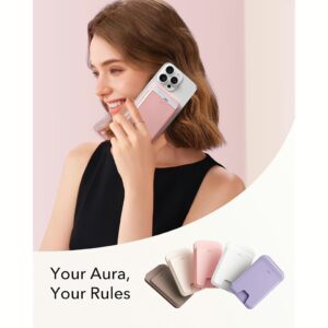 ESR รุ่น Aura Wallet Stand (HaloLock) - ที่เก็บบัตรติดหลังมือถือ - สี Pink