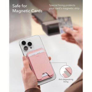 ESR รุ่น Aura Wallet Stand (HaloLock) - ที่เก็บบัตรติดหลังมือถือ - สี Pink