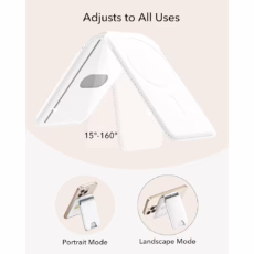 ESR รุ่น Aura Wallet Stand (HaloLock) - ที่เก็บบัตรติดหลังมือถือ - สี Bright White