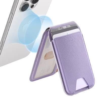 ESR รุ่น Aura Wallet Stand (HaloLock) - ที่เก็บบัตรติดหลังมือถือ - สี Lavender
