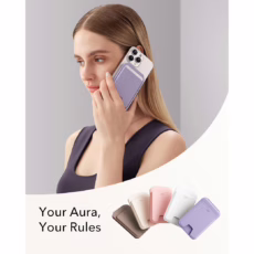 ESR รุ่น Aura Wallet Stand (HaloLock) - ที่เก็บบัตรติดหลังมือถือ - สี Lavender