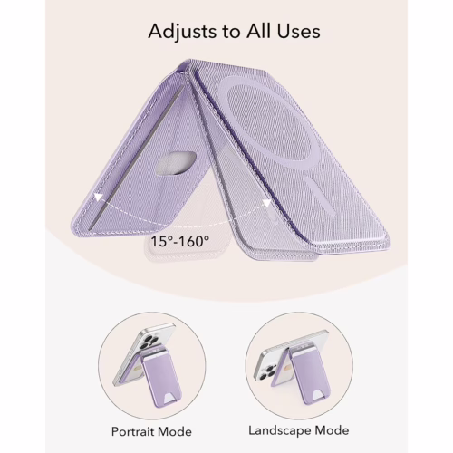 ESR รุ่น Aura Wallet Stand (HaloLock) - ที่เก็บบัตรติดหลังมือถือ - สี Lavender