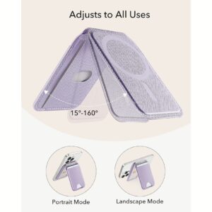 ESR รุ่น Aura Wallet Stand (HaloLock) - ที่เก็บบัตรติดหลังมือถือ - สี Lavender