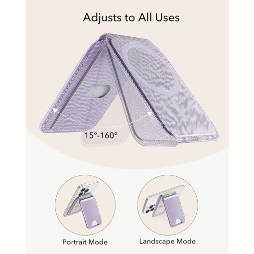 ESR รุ่น Aura Wallet Stand (HaloLock) - ที่เก็บบัตรติดหลังมือถือ - สี Lavender - Image 4
