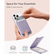 ESR รุ่น Aura Wallet Stand (HaloLock) - ที่เก็บบัตรติดหลังมือถือ - สี Lavender