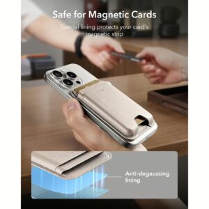 ESR รุ่น Magnetic Wallet Boost (HaloLock) - ที่เก็บบัตรติดหลังมือถือ - สี Desert Titanium