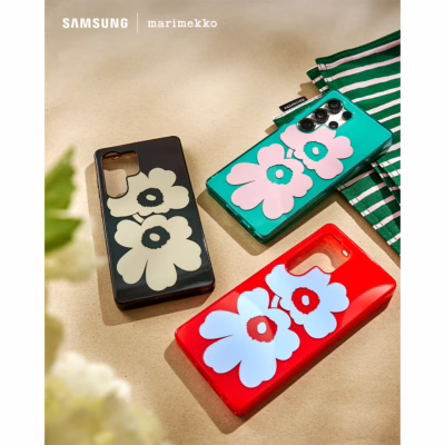 Marimekko รุ่น Case IML - เคส Galaxy S25 Ultra - สี Beige/Black