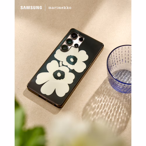 Marimekko รุ่น Case IML - เคส Galaxy S25 Ultra - สี Beige/Black