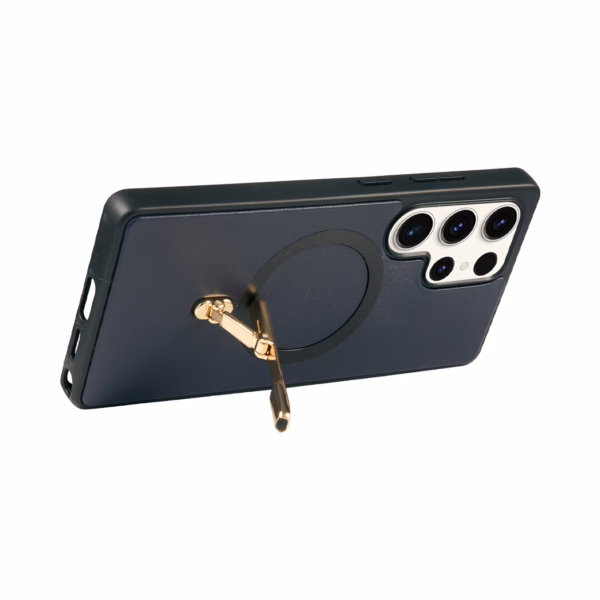 Custype รุ่น Magnetic Wireless Charging Phone Case With Single Pole Stand - เคส Galaxy S25 Ultra - สี Blue