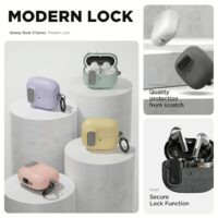 VRS รุ่น Modern Lock - เคส Galaxy Buds 3/ 3 Pro - สี SandStone-Gray