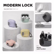 VRS รุ่น Modern Lock - เคส Galaxy Buds 3/ 3 Pro - สี Metal Black